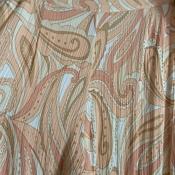 Forever 21 Pink Paisley Women’s Size 1X Disco Flare Crepe Pants Costume Casual - Picture 3 of 5